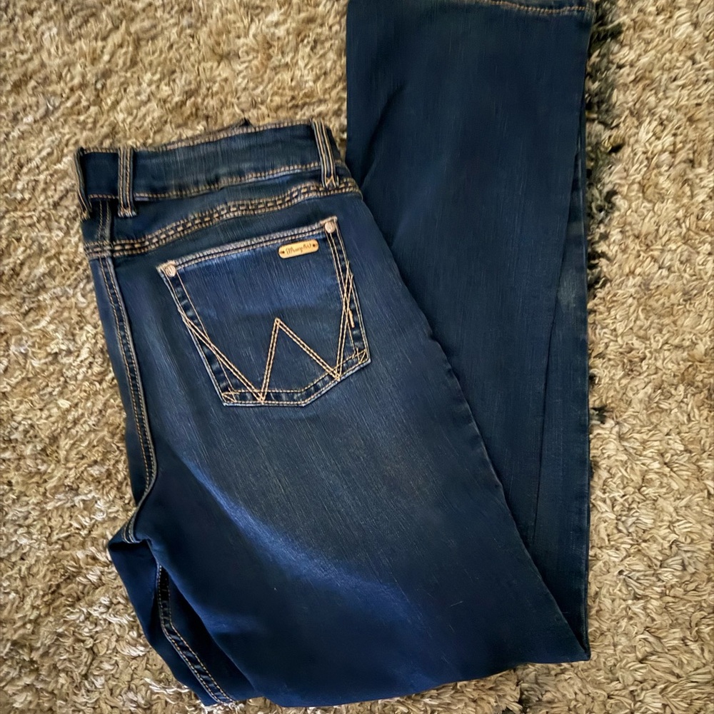 Wrangler Dark Blue Boot Cut Jeans for Women